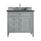 James Martin Vanities Brittany 36in Single Vanity, Urban Gray w/ 3 CM Charcoal Soapstone Quartz Top 650-V36-UGR-3CSP - alternate 1